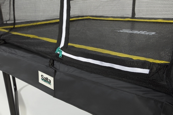 Trampolin Comfort Edition Rektangulær 305 X 214 Cm, Sort Inkl. Sikkerhedsnet Salta (805-602)