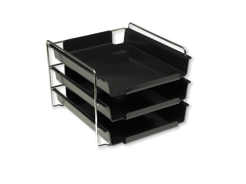 Brevfack Bantex Vision, A4, med stativ, 3-pack, svart | Arkivering - Letter orders - Brevkorg | GameStuff