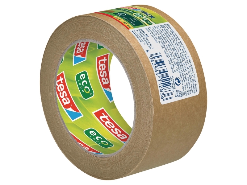 Pakketape, Tesapack Ecologo Paper Standard, Papir, 50 Mm X 50 M, Brun