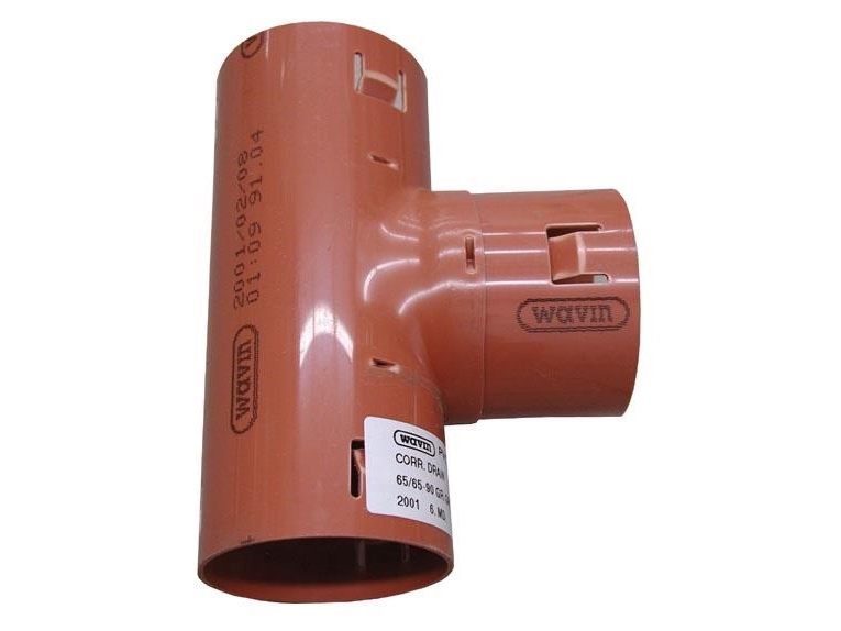 Uponor PVC dræn grenrør til 80/92 - 80/92 mm - 90 grader