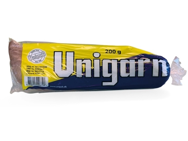Unigarn 200g bundt pakgarn til tætning af gevindsamlinger med Unipak, Multipak eller Pakol | VVS Artiklar - Rör & Kopplingar - Packningar | GameStuff