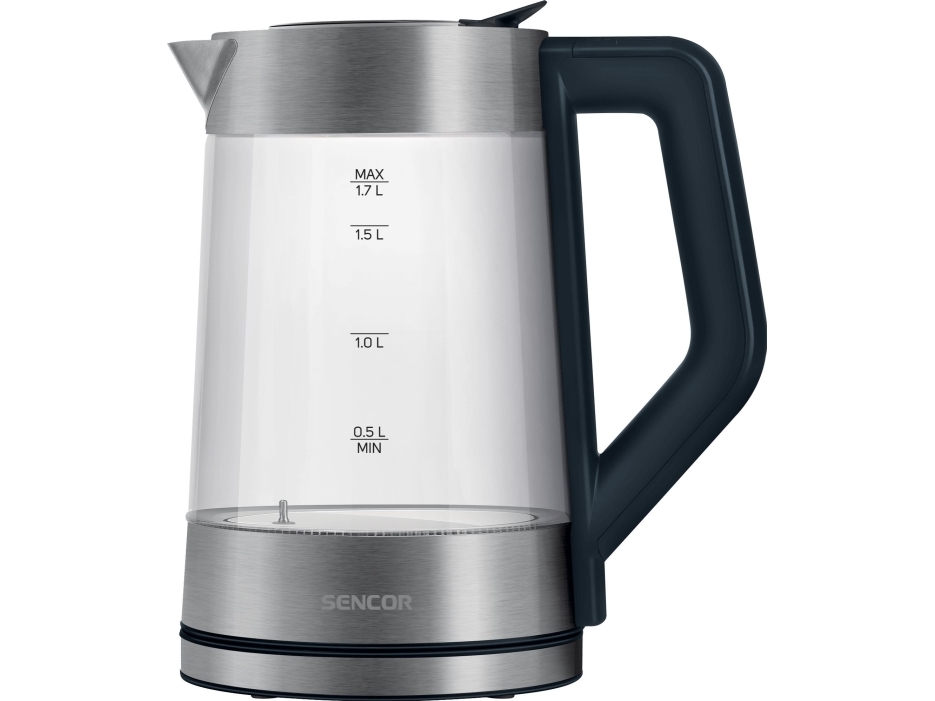Sencor Electric Glass Kettle 1.7L With Adjustable Temperature, 2200W, Swk1795ss