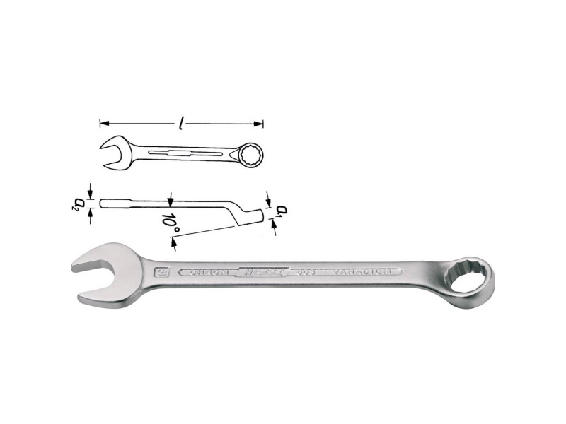 Hazet 603-15 603-15 Gaffelnøgle Nøglebredde (Metrisk) (Kun Til Del) 15 Mm