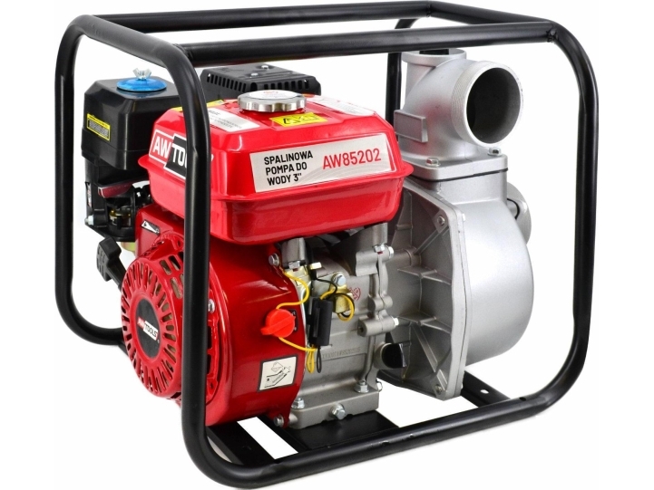 AW-Tools AWTOOLS benzininis vandens siurblys 3 6,5HP 60m3/h Juodas LINE