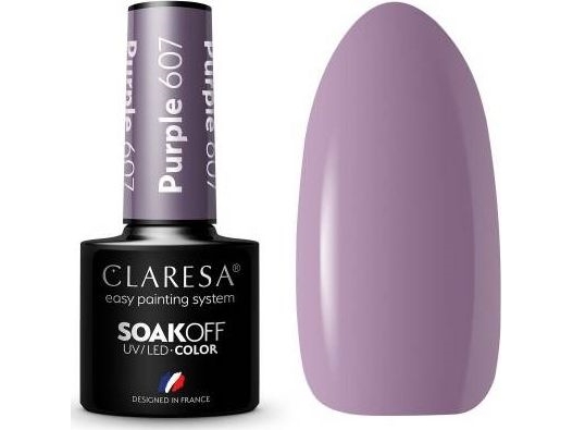 Claresa Claresa Soak Off UV/LED Purple hybrid varnish 607 5g | Smink - Sminktillbehör - Sminkborstar & penslar | GameStuff