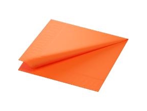 Serviet Duni 40x40 cm 3-lag Sun Orange,8 pk x 125 stk/krt