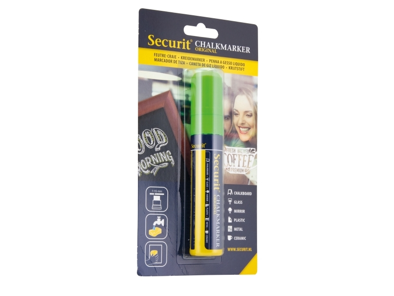 Securit Original Kridtmarker Med Grøn Spids