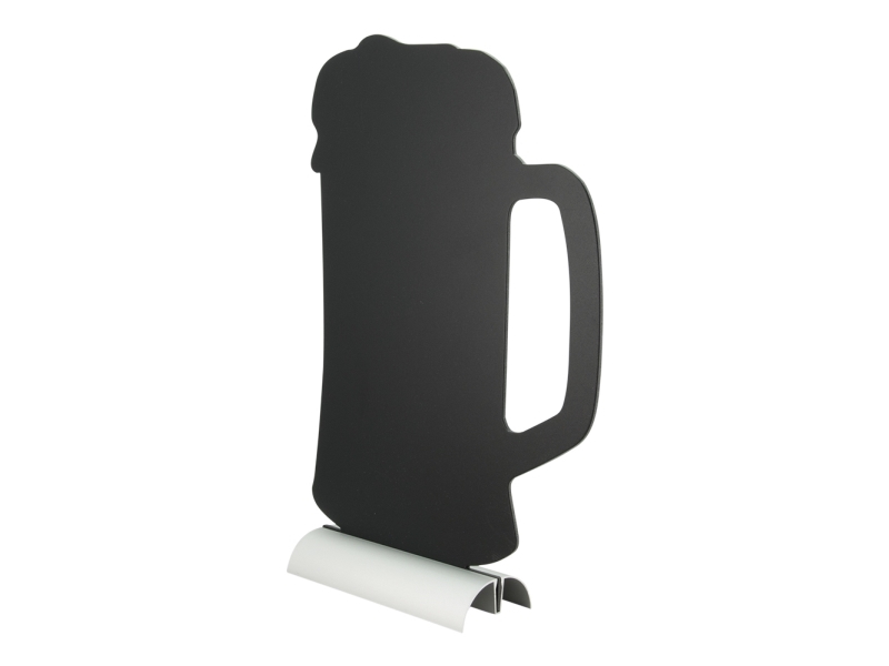 Securit® silhouet ØLGLAS bordskilt med alufod