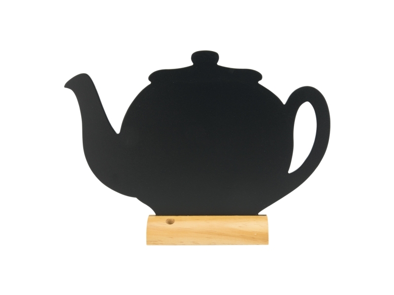 Securit® silhuett TEAPOT bords-Skylt i svart | Papper & Emballage - Skyltning - Skyltning | GameStuff