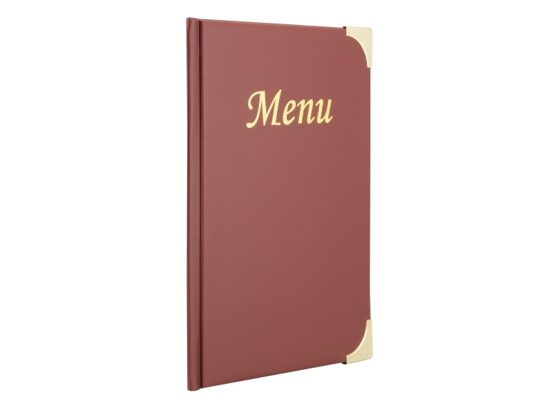 Securit® A5 BASIC menuomslag i vinrød | Bordssättning - Bar & vin - Menykort | GameStuff