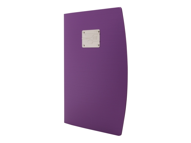 Securit® A4 RIO menuomslag med bestikdesign i violet