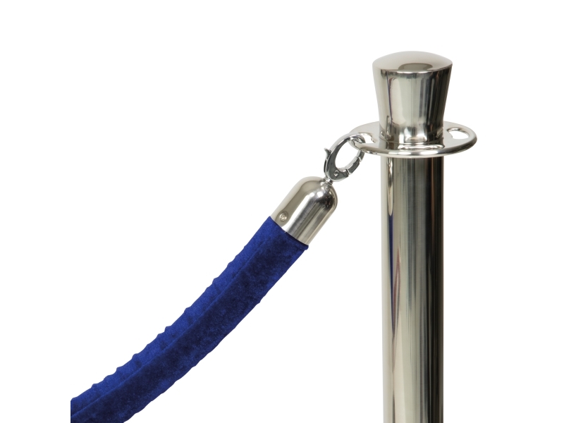 Securit® CLASSIC CHROME Reb med kliklås til afspærringsstolper, 152 cm, blåt