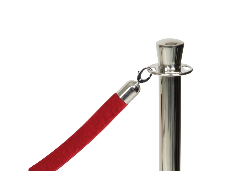 Securit® CLASSIC CHROME rep med klicklås för avspärrningsstolpar, 152 cm, röd | Möbler - Tillbehör - Mottagnings tillbehör | GameStuff