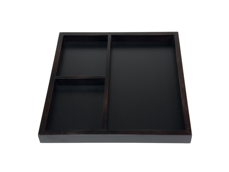 Securit® liten brädbricka i lövträ i mörkbrun färg | N - A | GameStuff