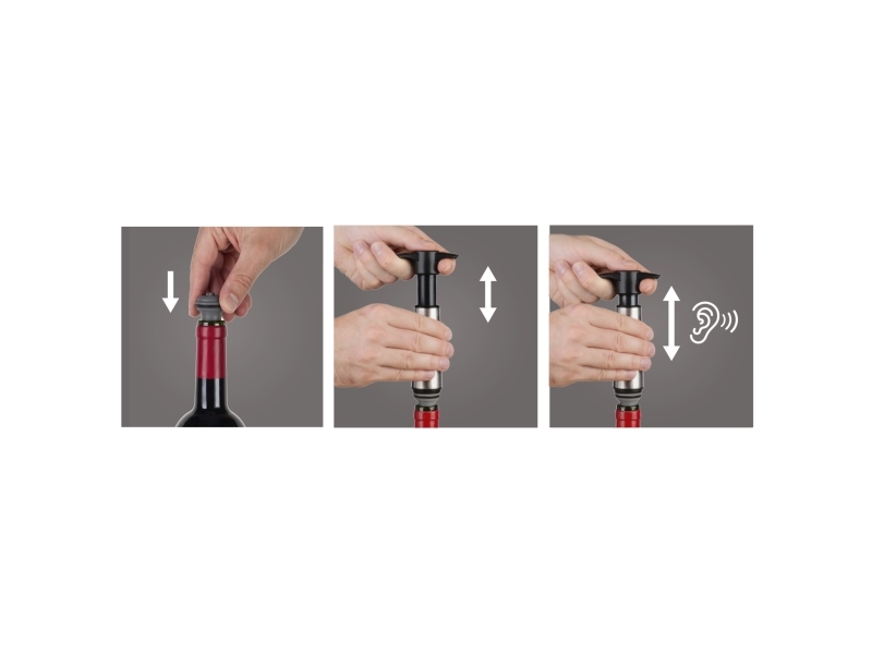 Vacuvin Wine Saver Pump Box , Sort Sæt Af 3 Stk. Vacu Vin