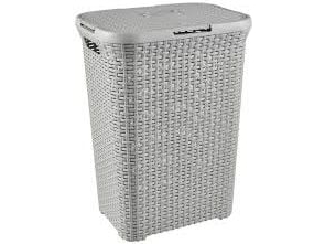 Wäschekorb Jute Curver 60L Hellgrau
