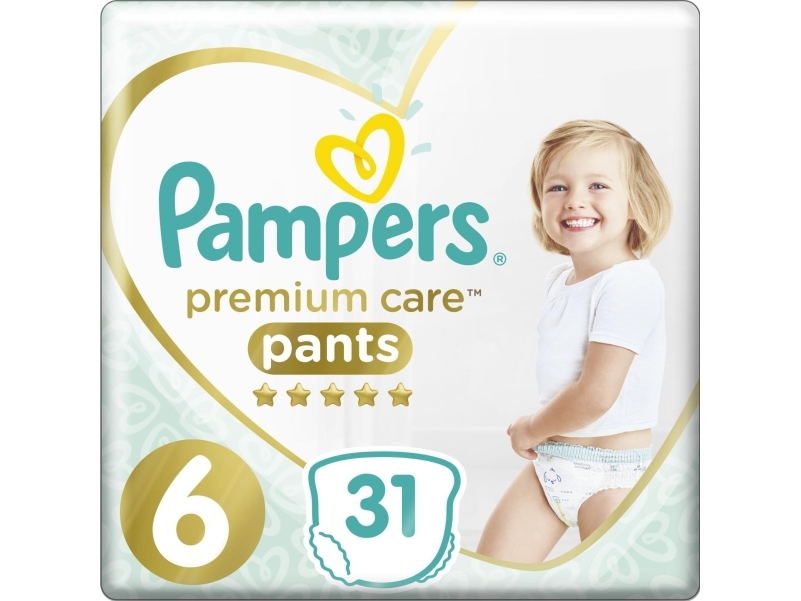 Se Pampers Bleer Pants Premium Care 6, 15+ Kg, 31 Stk. hos Computersalg.dk