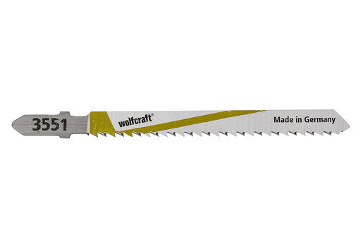 wolfcraft GmbH 3551000, Stikksagblad, Sponplate, Laminat, MDF, Mykt tre, High Carbon Steel (HCS), 7,5 cm, 2,5 mm, 3 cm