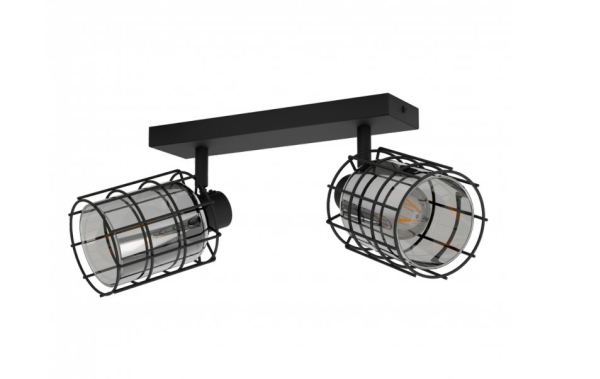 EGLO Consaca, Skena för spotlight, E27, 2 lampor, 220-240 V, Svart, Transparent | Belysning - Inomhusbelysning - Inbyggd spotlight | GameStuff