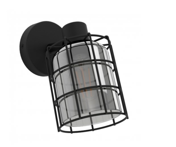 EGLO Consaca, Pinta-asennettavat spottivalot, E27, 1 lamppu(a), 220-240 V, Musta, Läpinäkyvä