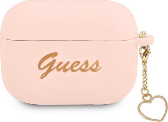 Guess Case Guess GUAPLSCHSP Apple AirPods Pro pink/pink Silicone Charm Heart Collection