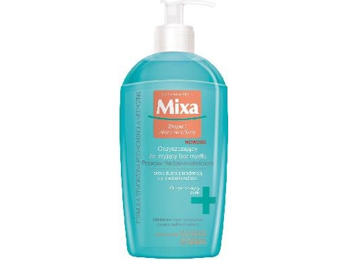 Mixa Expert Cleansing Gel For Sensitive Skin 200Ml - Soap-Free, Anti-Imperfections For Oily Skin