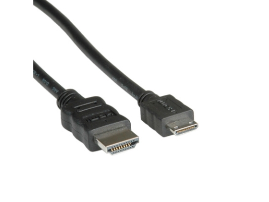 Roline Hdmi Anschlusskabel Hdmi-A Stecker, Hdmi-Mini-C Stecker 2,00 M Schwarz 11.04.5580 Geschirmtes Hdmi Kabel