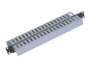 Triton 19" Panel 1U With 2X Cable Trunking, Schwarz