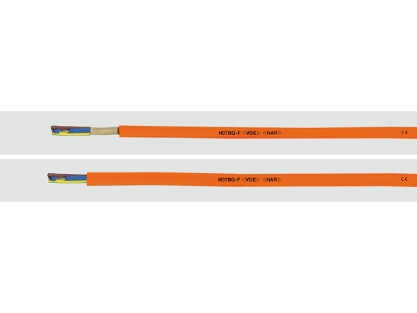 Helukabel H05bq-F / H07bq-F, Lavspændingskabel, Orange, Polyurethan (Pur), Gummi, Cooper, 1 Mm²