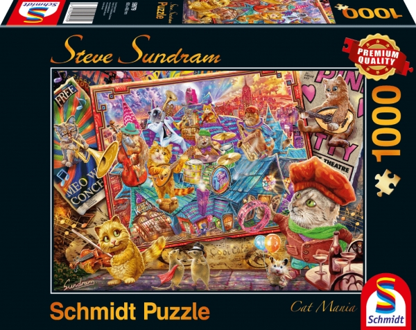 Schmidt Spiele Steve Sundram - Katzenmanie, 1000 Stück(E), Kunst, 12 Jahr(E)