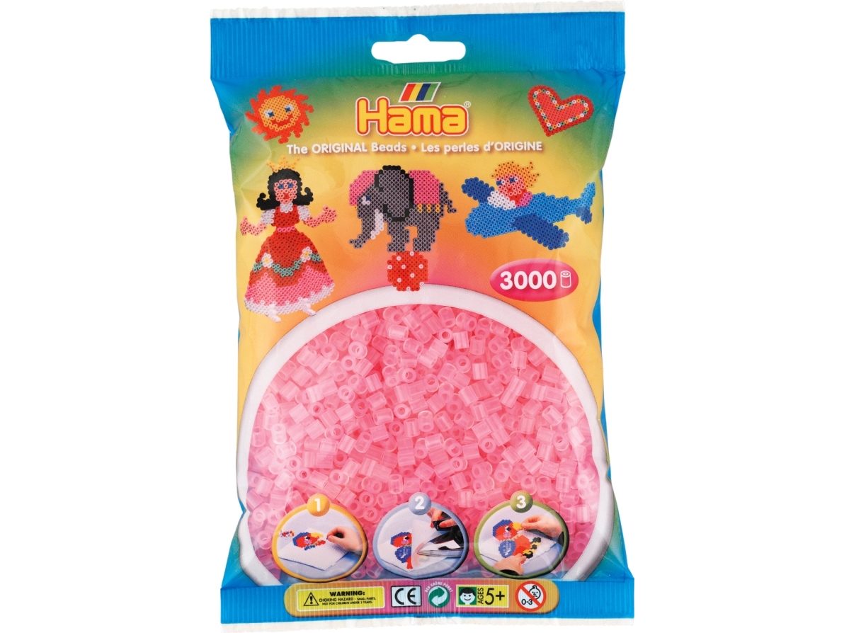 Hama Beads 201-72, Rosa, Tubpärla, 3000 styck | Leksaker - Kreativitet - Pärlor | GameStuff