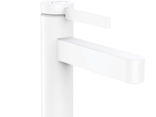 Hansgrohe Finoris 1-Grebs Håndvaskarmatur 110 Med Push-Open Bundventil Mat Hvid