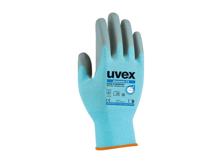 Uvex 6008007, Blå, Grå, Vuxen, Vuxen, Unisex, 1 styck, Polyeten, Elastan, Polyamid | Kläder & Säkerhet - Handskar - Skyddshandskar | GameStuff
