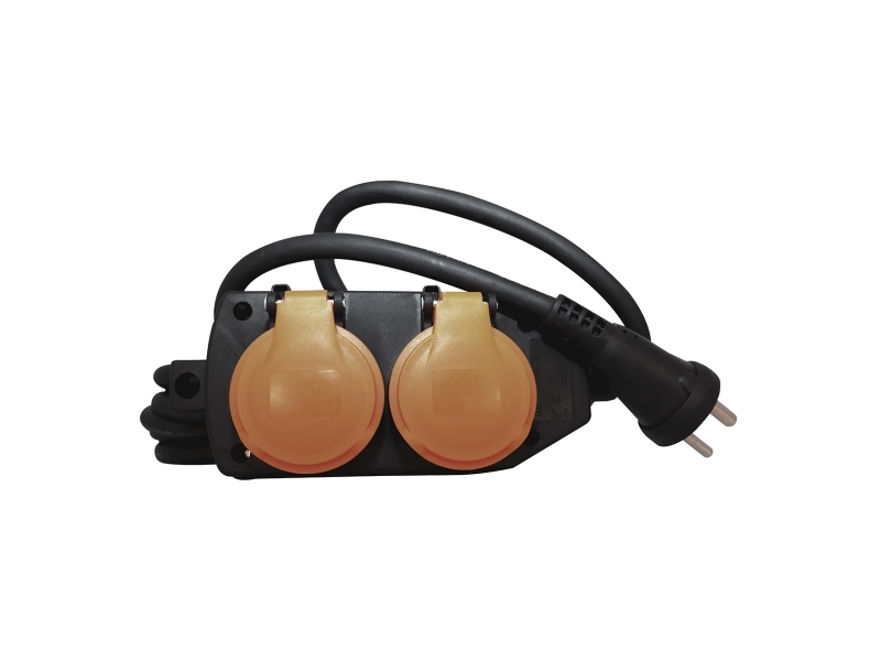 GRIPO kabelsats neopren 5m med jord och 4x220V uttag 3x1,5mm² - 2071225 | Belysning - Ljuskälla | GameStuff