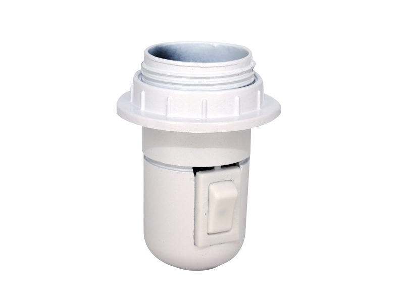 GRIPO fatning E27 hvid m. afbryder - 2126856