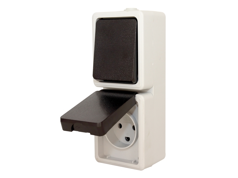 GRIPO-pistorasia kytkimellä IP54 pystysuora - 2217065