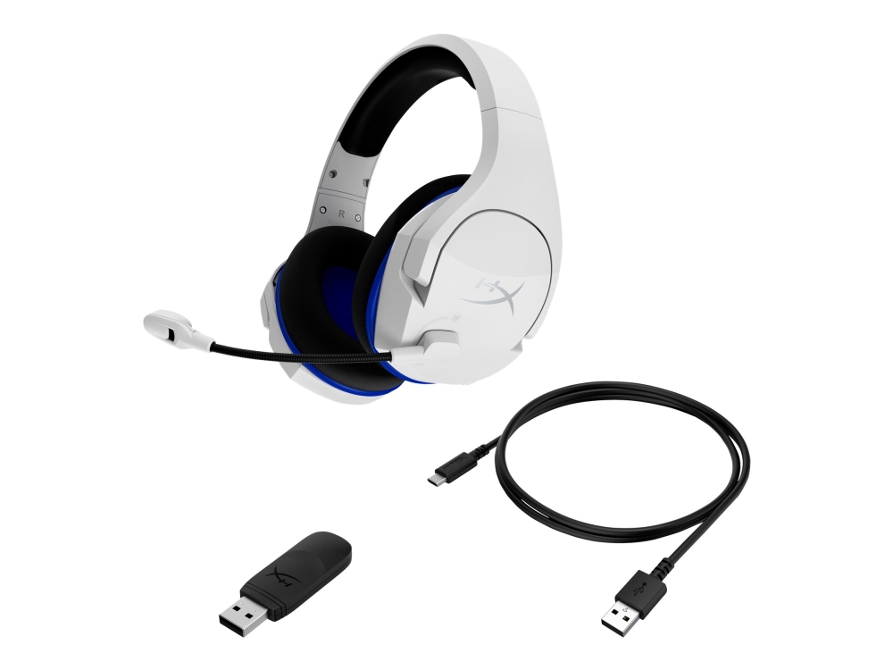 Hyperx Cloud Stinger Core Headset Fullstorlek 2 4 Ghz Trådlös Vit Blå För Victus By Hp Laptop 15 16 Laptop 14 15 17 Pavilion X360 L