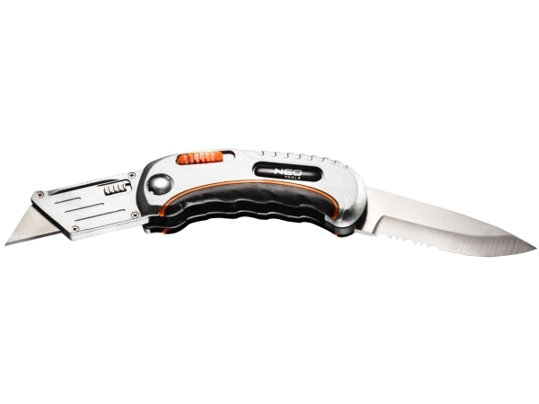 Neo Tools Kilimų Peilis + 5 Atsarginiai Peiliukai, Metalinis Dėklas