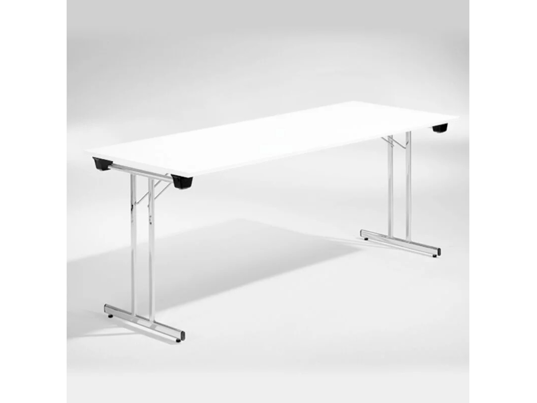 Esstisch, Weiß 1800X800 Mm, Chrom-Untergestell