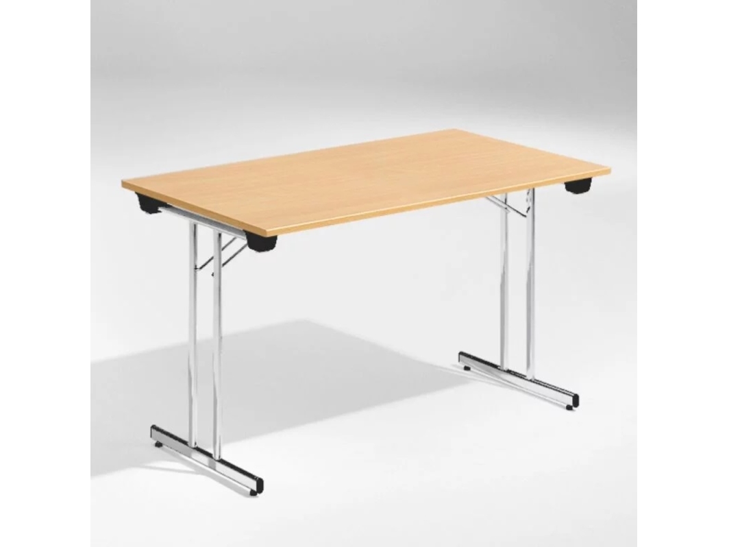 Tisch Für Das Esszimmer, Buche 1200X800 Mm, Chrom-Untergestell