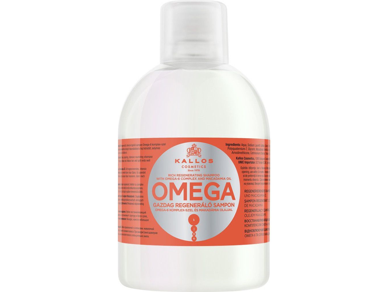Kallos Cosmetics Omega 1000Ml Shampoo