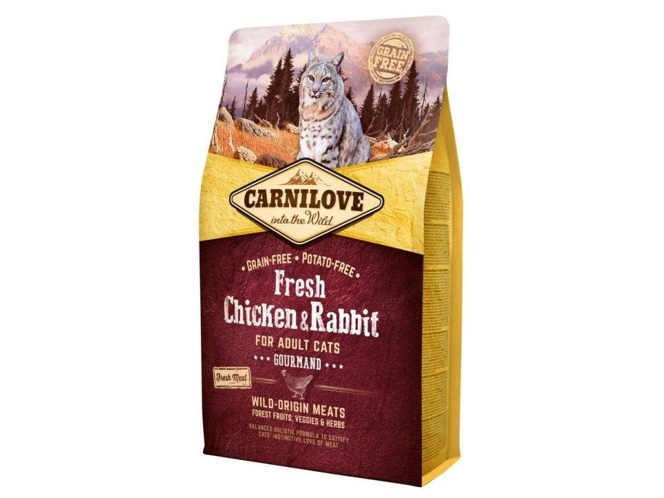 Carnilove Cat Fresh Chicken & Rabbit Gourmand - kurczak i królik 2kg | Sällskapsdjur - Katt - - Torr kattmat | GameStuff