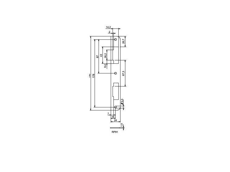 STRIKE PLATES RP91 hvid zink