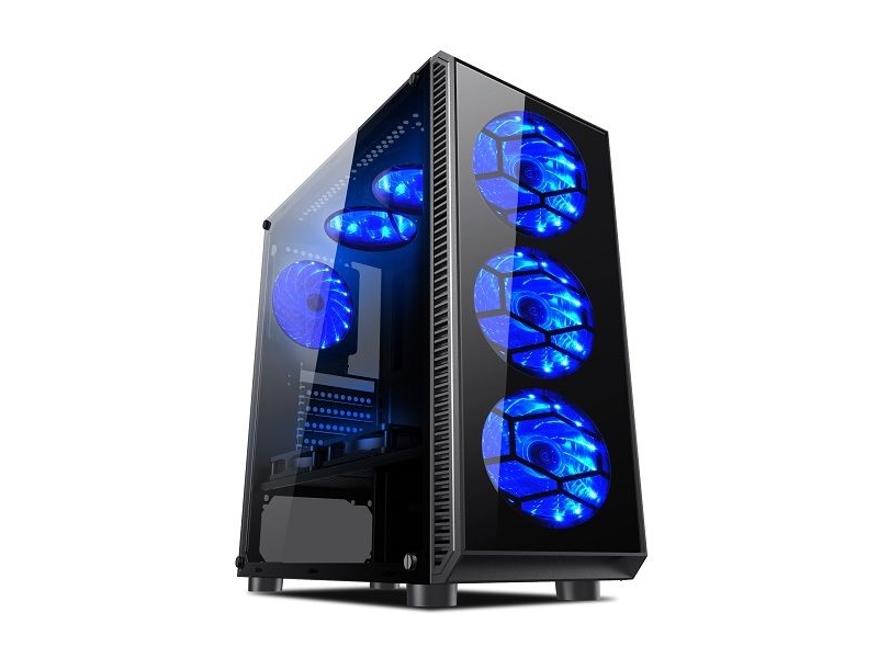 L-Link Avatar, Tower, Pc, Sort, Blå, Kabinet Faner, 15,5 Cm