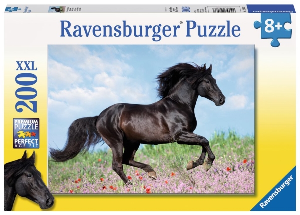 Ravensburger Kinderpuzzle - Schwarzer Hengst, 200 Stück(E), Tiere, 8 Jahr(E)