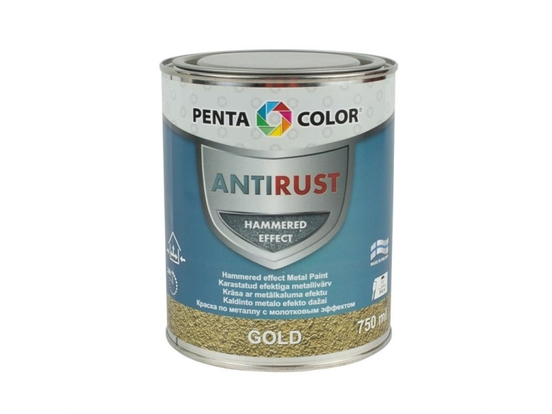 Pentacolor maling Pentac antirust hammered guld 750 ml