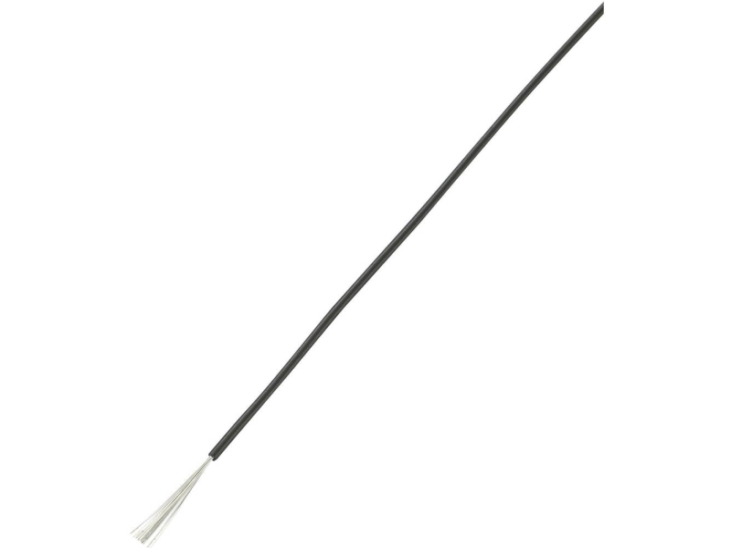 Tru Components 1567222 Tråd Liy 1 X 1 Mm² Sort 100 M