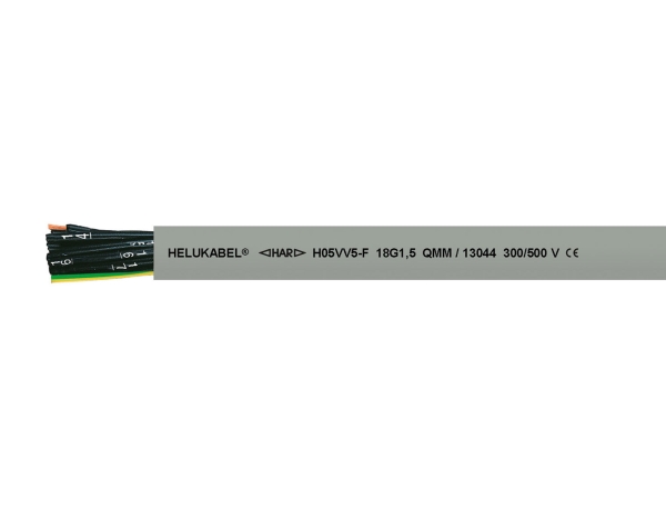 HELUKABEL H05VV5-F, Lågspänningskabel, Grå, Polyvinylklorid (PVC), Polyvinylklorid (PVC), Koppar, -5 - 70 ° C | EL Artiklar - Kablar och ledningar - Enstaka ledare | GameStuff