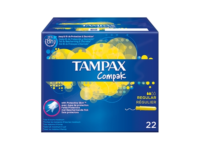 TAMPAX Compak Regular, 22 styck, Låda | Hälsa - Personlig hygien - Bindning och inlägg | GameStuff