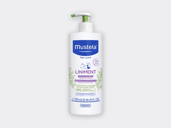 Mustela liniment rense-emulsion til babyer mod bleudslæt, 750 ml